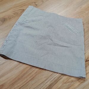 🔺️Grace Blue & Cream Seersucker Skirt w/Pockets Size 6